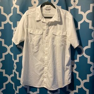 Men white button down Columbia large